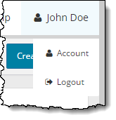 Navigator User menu to open Account settings window.